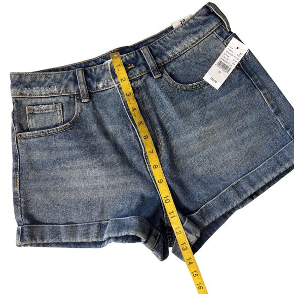 PacSun Womens Mom High-Waisted Denim Shorts Size 28 Light Wash - Picture 5 of 10